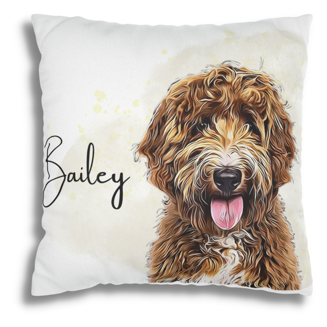 Custom Personalized Pet Portrait pillow cover
