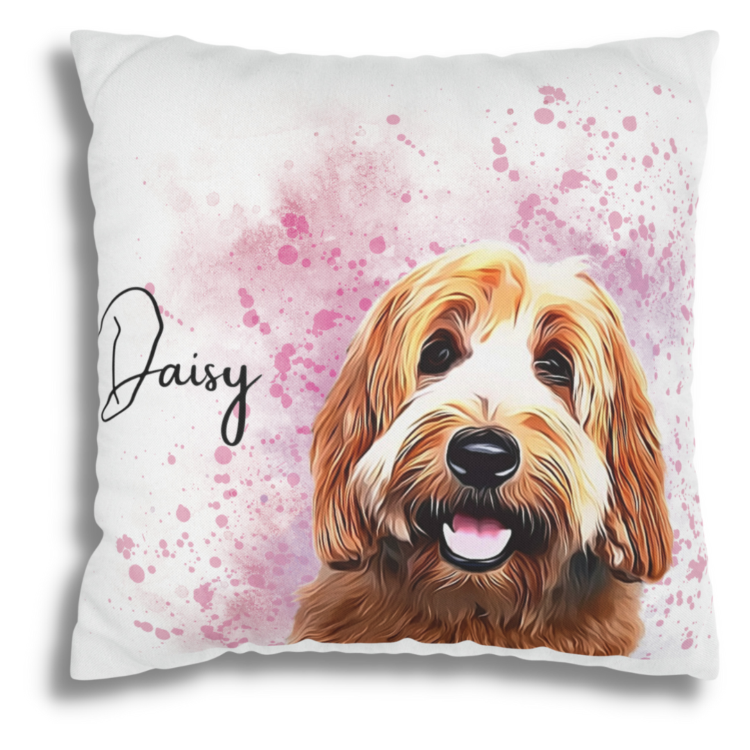 Custom Personalized Pet Portrait pillow cover