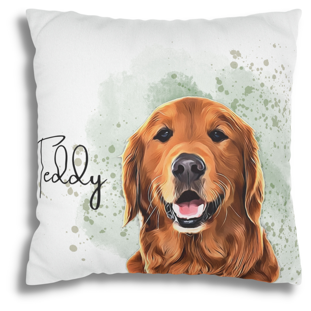 Custom Personalized Pet Portrait pillow cover