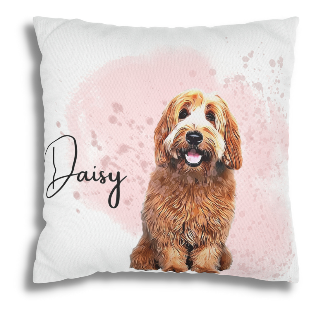 Custom Personalized Pet Portrait pillow cover