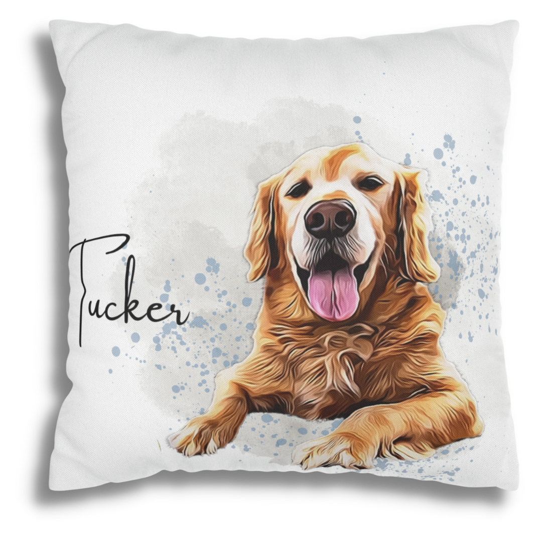 Custom Personalized Pet Portrait pillow cover