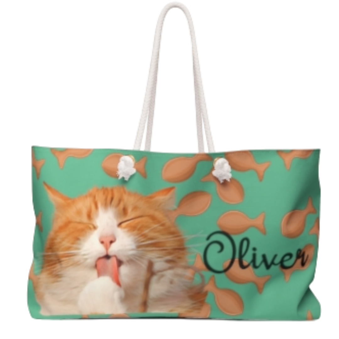 Custom Personalized pet portrait oversized tote