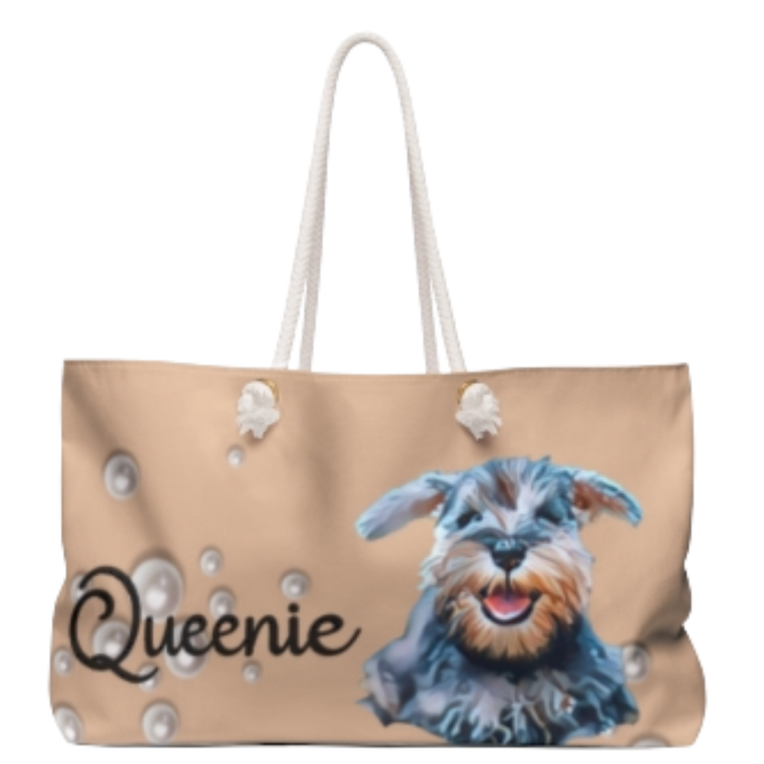 Custom Personalized pet portrait oversized tote