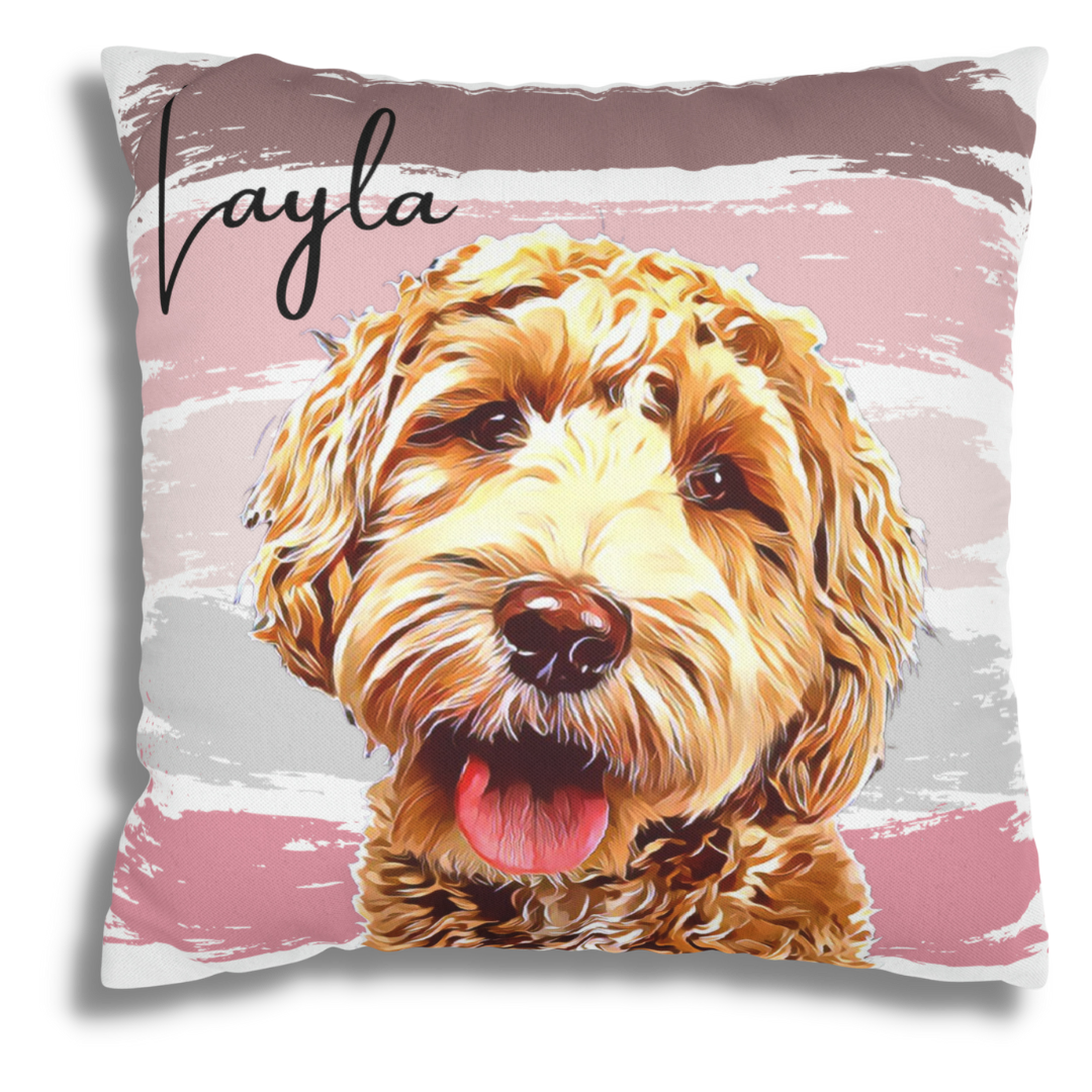 Custom Personalized Pet Portrait pillow cover