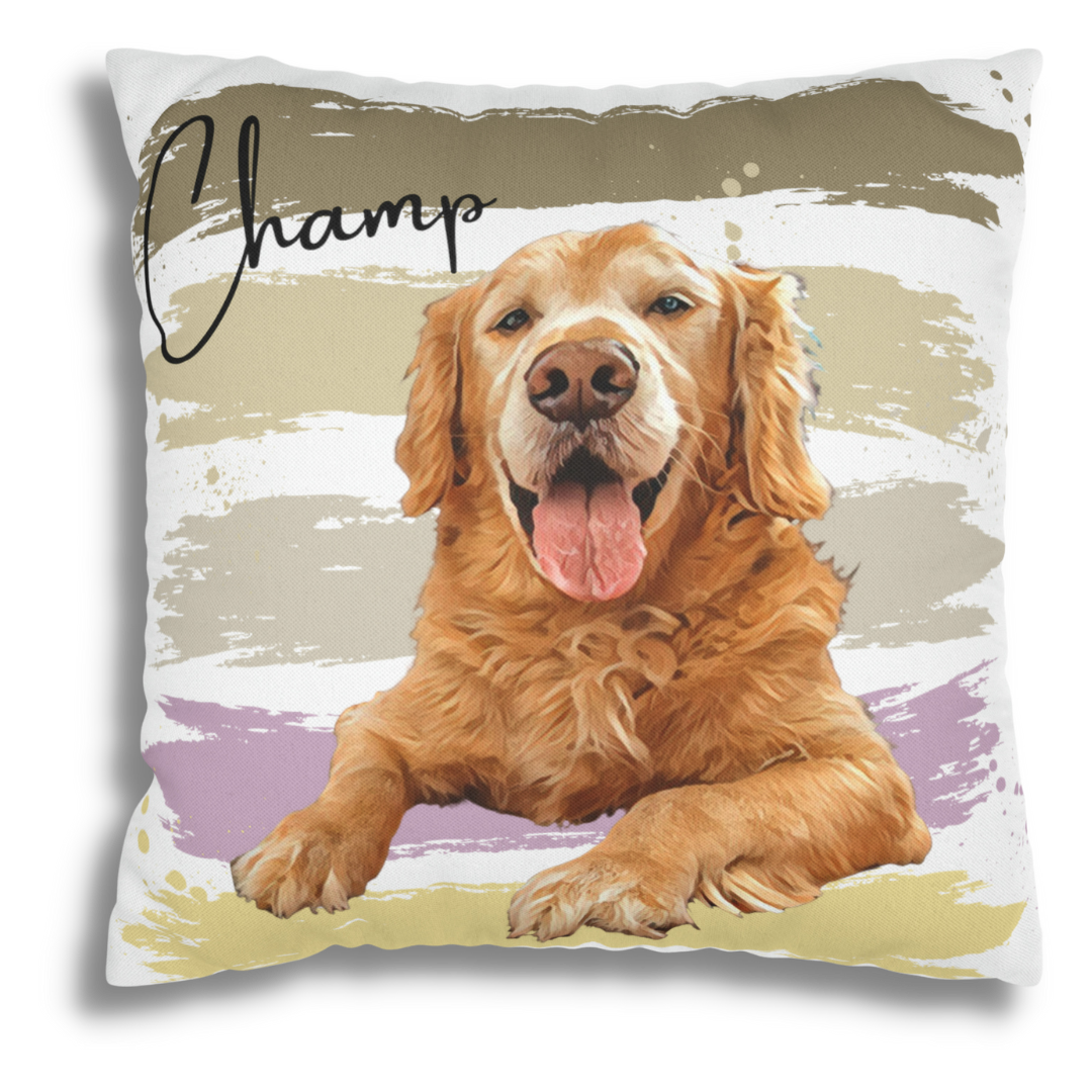 Custom Personalized Pet Portrait pillow cover