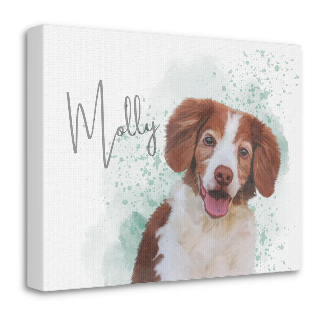 Custom Personalized Pet Portrait Watercolor Background