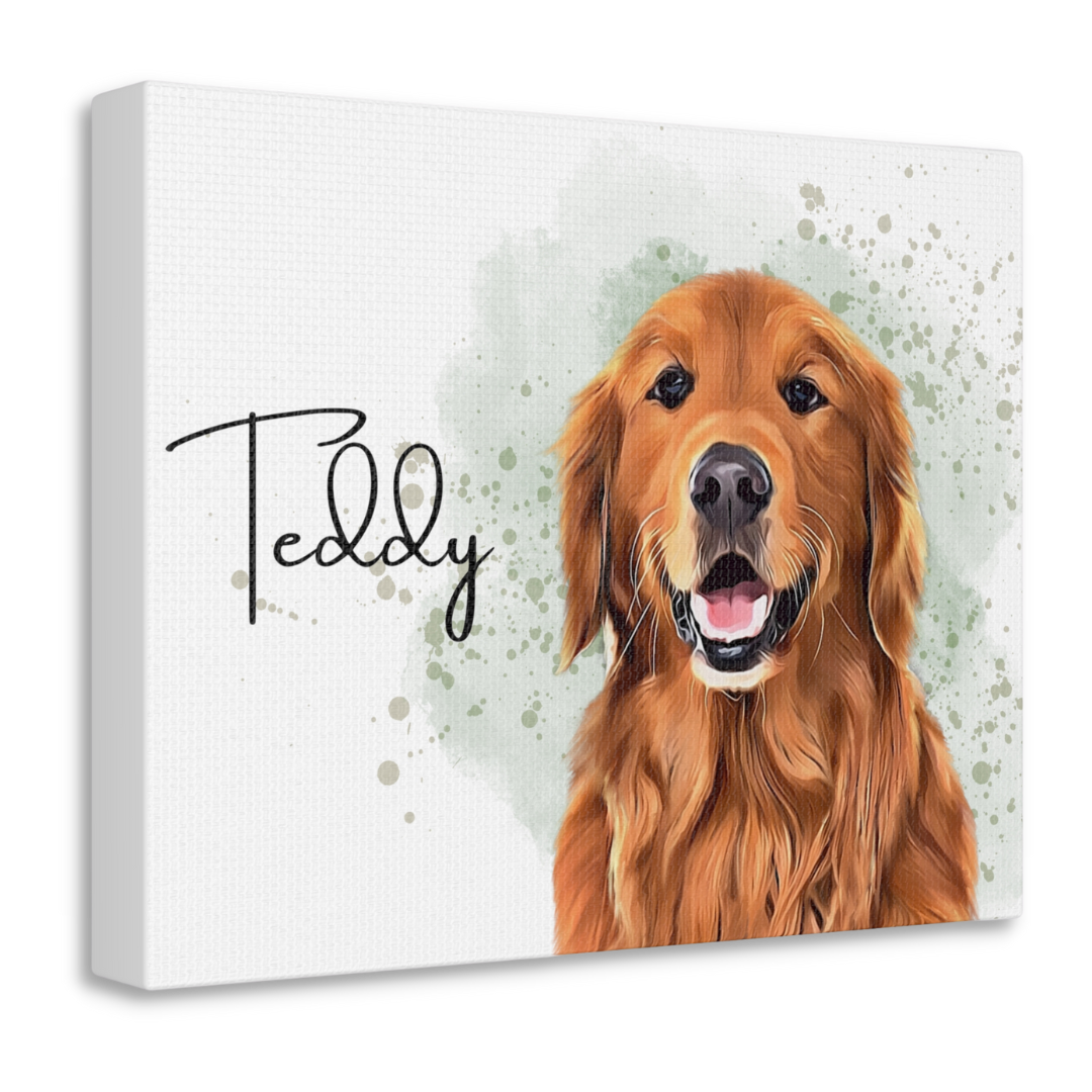 Custom Personalized Pet Portrait Watercolor Background