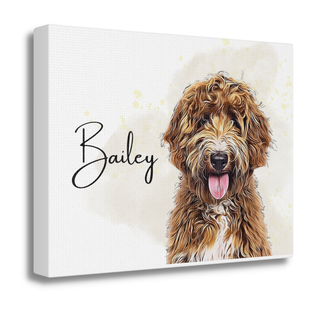 Custom Personalized Pet Portrait Watercolor Background