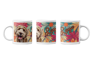 Custom Personalized 11 oz. Ceramic Mug – Paw prints custom design